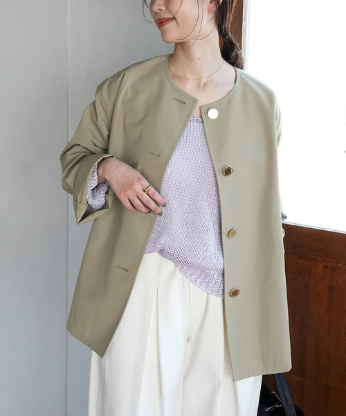 TRADITIONAL WEATHERWEAR SLOBE別注 LINTON N/C SHORT（ノーカラー