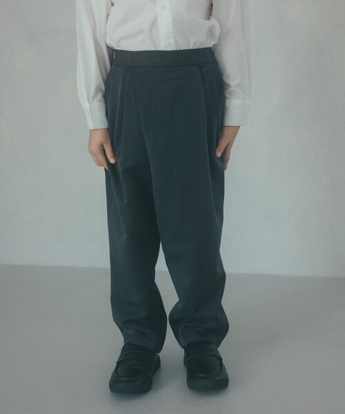 ノーカラージャケット + タックパンツ セット / キッズ 110cm-130cm