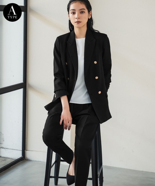 セール】【パンツタイプが選べる】テーラードジャケット テーパード