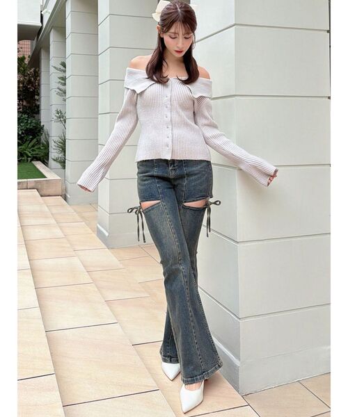 RESEXXY（リゼクシー）の「【追加生産分】カットアウトリボンデニム