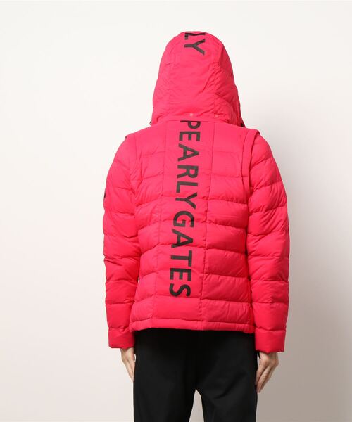 PEARLY GATES 2WAYレッド ゴルフダウンジャケット Sサイズ PEARLY