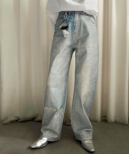 Ameri（アメリ）の「TROMPE L′OEIL DENIM PANTS（デニムパンツ）」 - WEAR