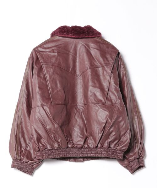 フェイクレザー ボンバージャケット TINA：JOJUN（その他アウター