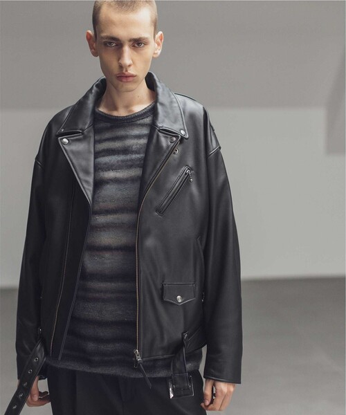 セール】＜monkey time＞ シープ レザー オーバーサイズ ダブル