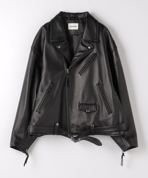 セール】＜monkey time＞ シープ レザー オーバーサイズ ダブル