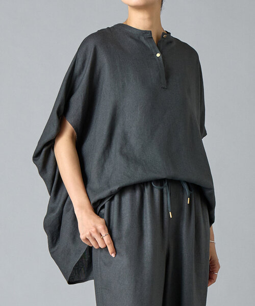 BEARDSLEY（ビアズリー）の「麻調合繊ボリュームブラウス（シャツ