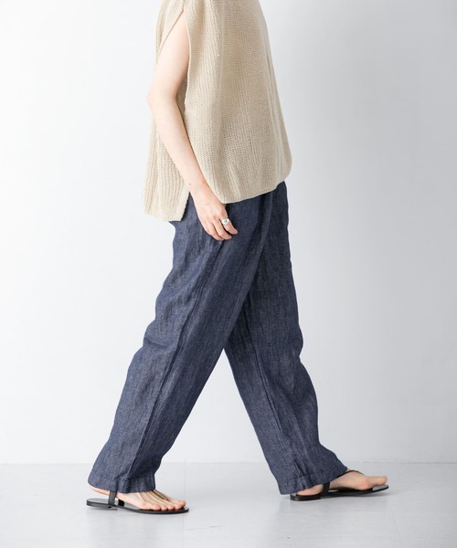 かぐれ（カグレ）の「リネンデニムイージーパンツ（デニムパンツ