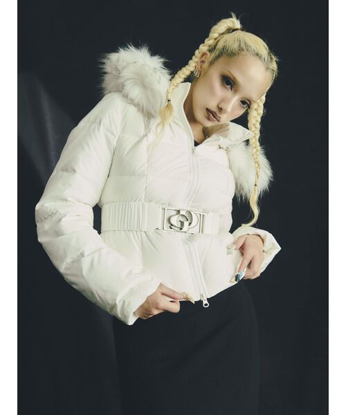 GYDA（ジェイダ）の「GDベルト付きショートダウンコート（ダウン