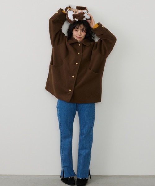 Unitage（ユニテージ）の「金釦ミドルコート（ステンカラーコート