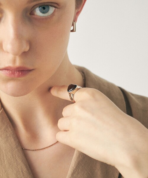 ete（エテ）の「○[リキッドロウ] スモーキークォーツ リング（リング