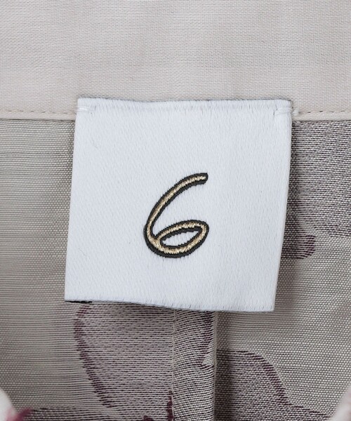 6(ROKU)＞フラワー ジャカード ショートスリーブシャツ