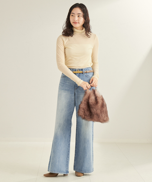 plage（プラージュ）の「DENIM SEMI FLARED パンツ（スラックス）」 - WEAR