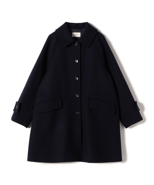 セール】千鳥 / ソリッド ウール メルトン ステンカラー コート