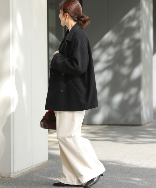 セール】《WEB限定》尾州ウールショートPコート（ピーコート