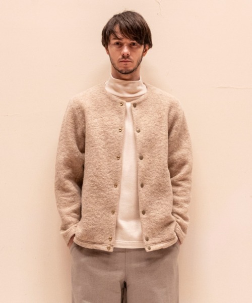 Jackman（ジャックマン）の「Wool Collarless Jacket（ノーカラー
