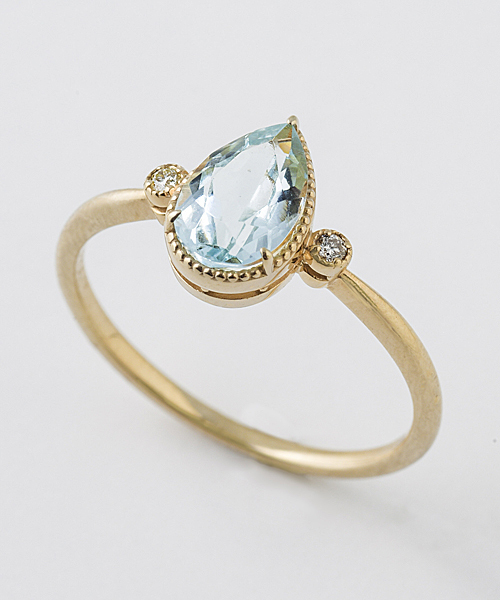 agete（アガット）の「【WEB限定】アクアマリンリング（リング）」 - WEAR