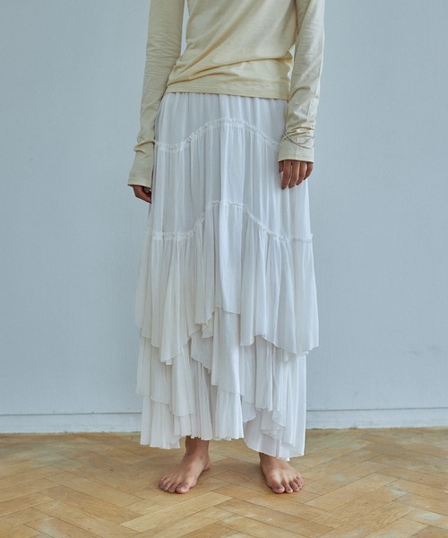 CASA FLINE（カーサフライン）の「コットンティアードスカート