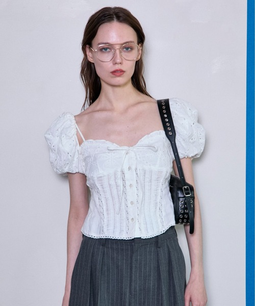 2way Cotton Puff Sleeve Bustier/2WAYコットンパフスリーブビスチェ