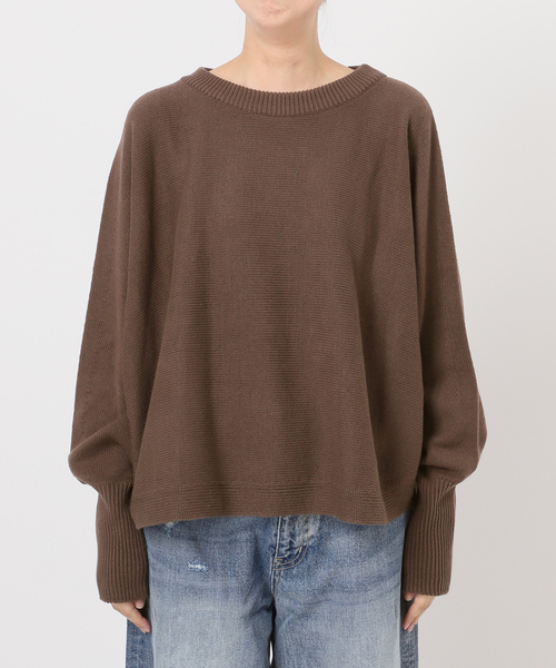 追加2》バルキーヤーンドルマンロングリブニット（ニット/セーター