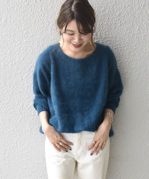SHIPS（シップス）の「ヘアリークルーネックプルオーバー◇（ニット