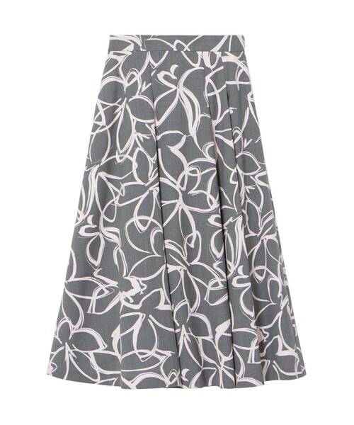 セール】ウールトロピカルプリントアシメタック スカート（スカート