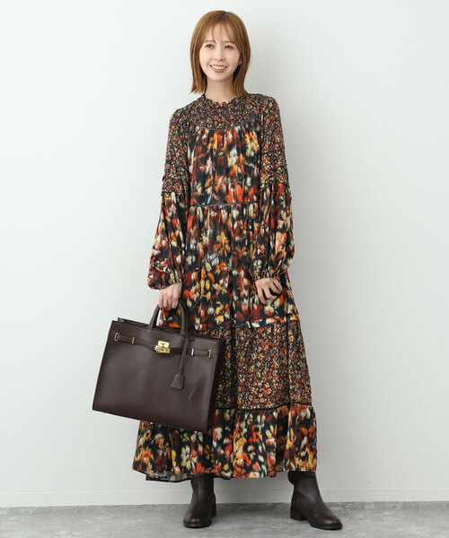 セール】TROUILLETマルチフラワープリントワンピース（ワンピース