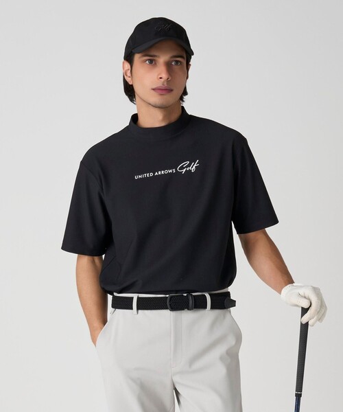 セール】メンズ ロゴ モックネック ポロシャツ（Tシャツ/カットソー