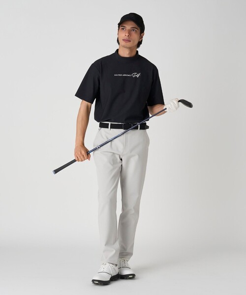 セール】メンズ ロゴ モックネック ポロシャツ（Tシャツ/カットソー