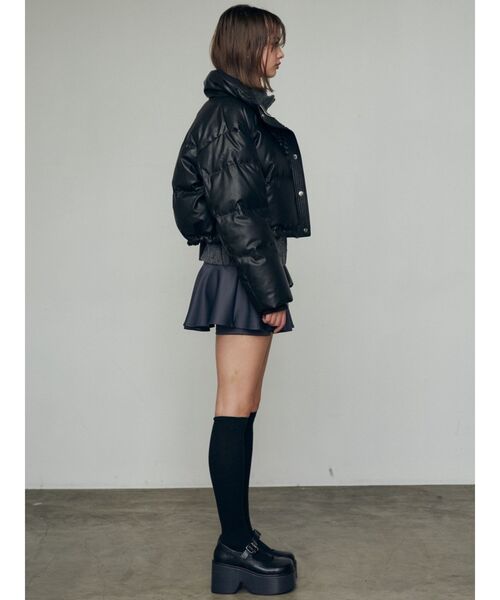EMODA（エモダ）の「フェイクレザーショートダウン（ダウンジャケット