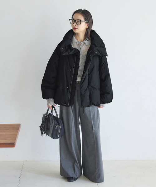 セール】ビッグカラーダウンジャケット（ダウンジャケット/コート