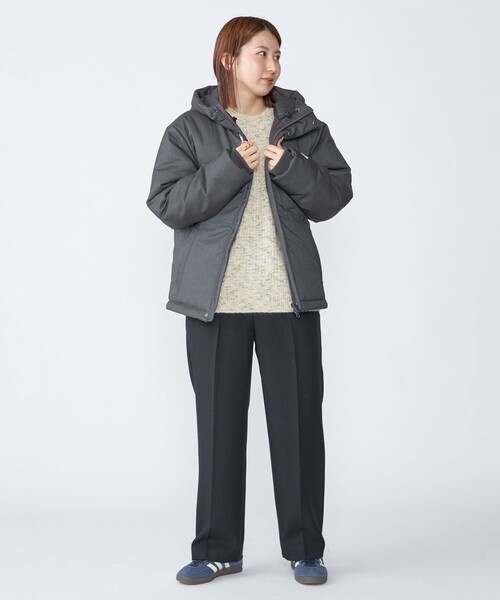 セール】【WEB限定】SHIPS: 中綿 ウールブレンド パデッド フード