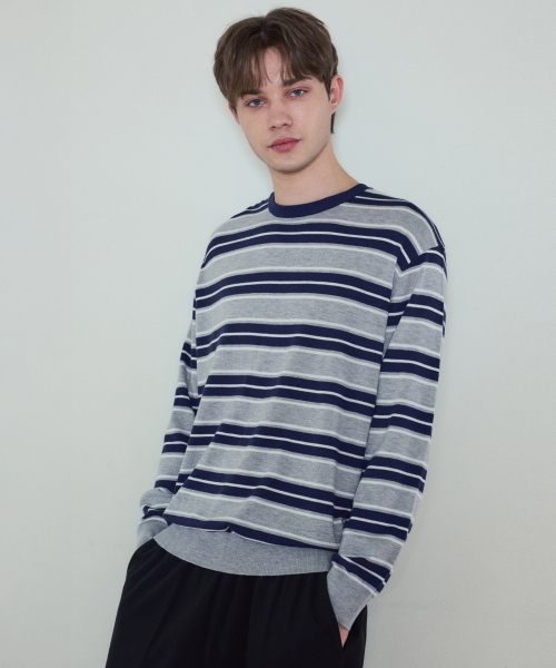 セール】オールウェイズハウルストライプニット_2カラー(WC25-KN07