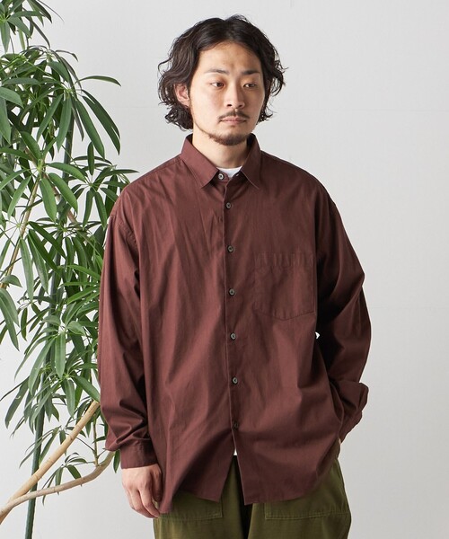 セール】SHIPS any: オーバーサイズ レギュラーカラー 長袖 シャツ