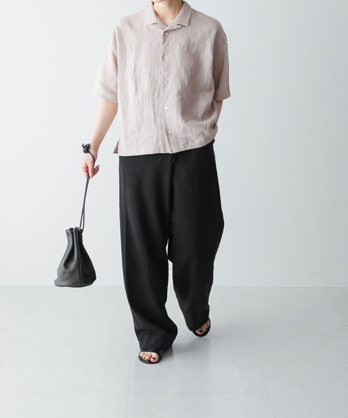 かぐれ（カグレ）の「リネンラミーオープンカラーシャツ（シャツ
