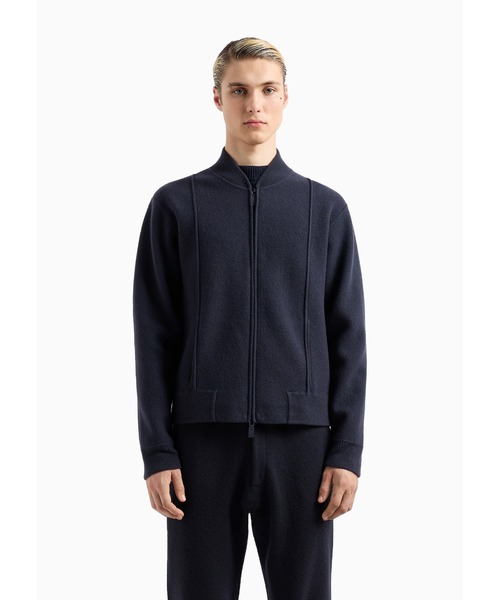 00s emporio armani ニットブルゾン ボンディング切り替え 楽天市場