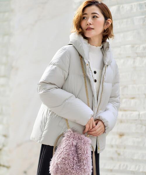 セール】【名品アウター／800FP・多機能】つつまれダウンショート