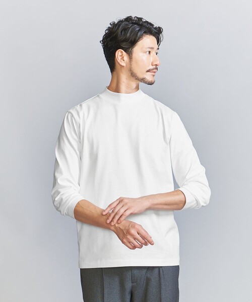 WEB限定 WARDROBE SMART】クリア ガスコットン モックネック