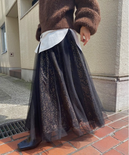 CURTAIN LACE TULLE SKIRT（スカート）｜Ameri（アメリ）の