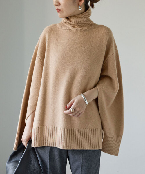 セール】ウールカシミヤニットタートルプルオーバー（ニット/セーター