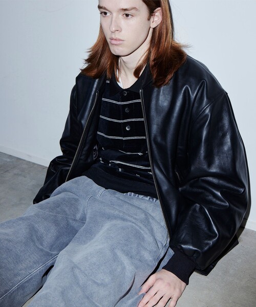 BEAMS（ビームス）の「レザー ボマージャケット（ブルゾン）」 - WEAR