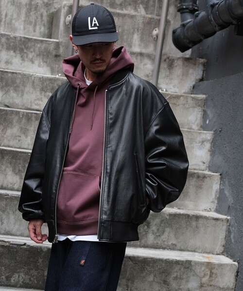 BEAMS（ビームス）の「レザー ボマージャケット（ブルゾン）」 - WEAR