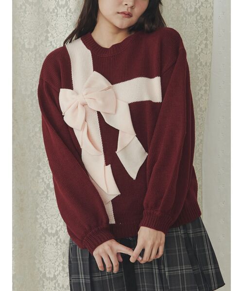 merry jenny（メリージェニー）の「プレゼントリボンニット（ニット