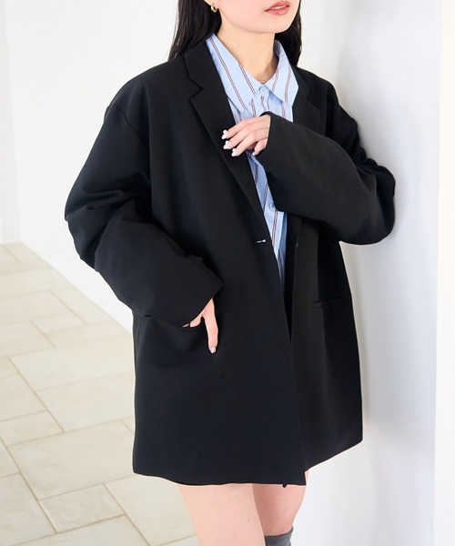 セール】【裏地あり/デザイン袖/チェック&無地】デザインオーバー