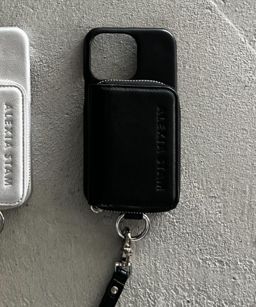 セール】Eco Leather iPhone Case With Shoulder Strap /ストラップ