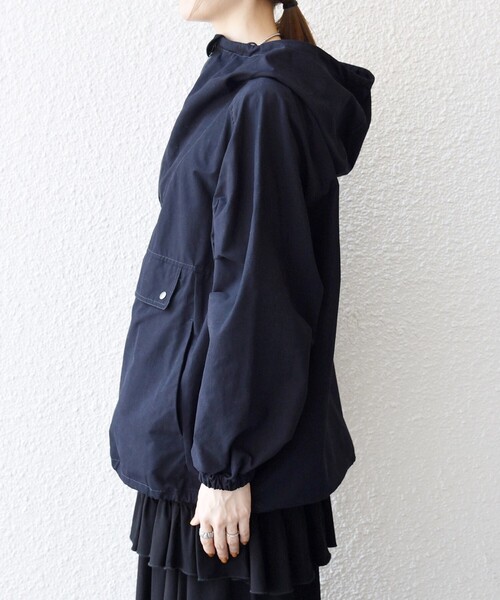 セール】SHIPS any: ハーフジップ ビッグ アノラック パーカー