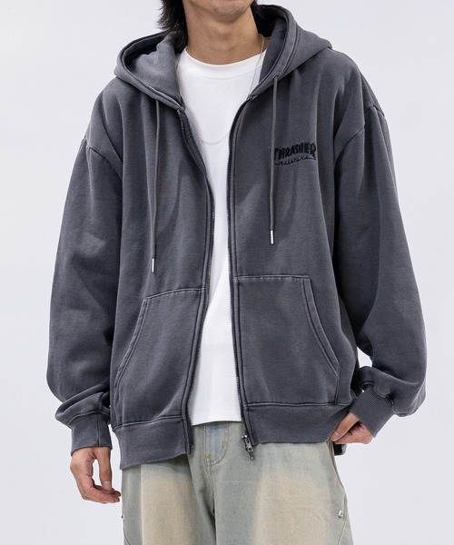 セール】【at】〔THRASHER/スラッシャー〕裏起毛 ワンポイントロゴ