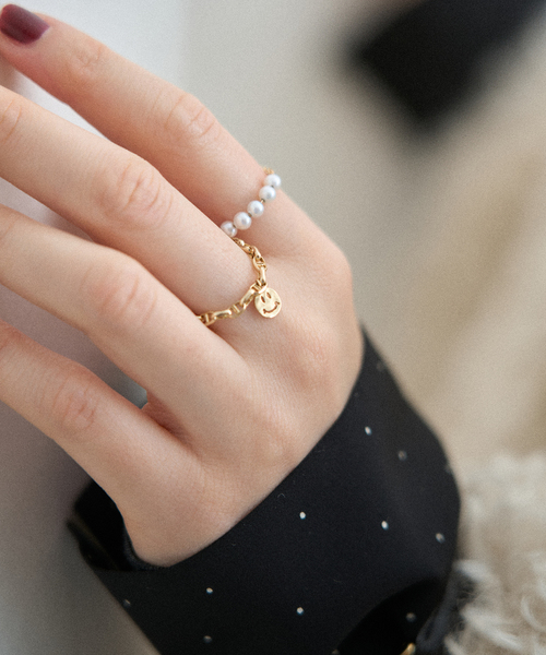 WEB限定/追加》GIGI/ジジ 別注 SMILE CHAIN RING EX（リング）｜IENA