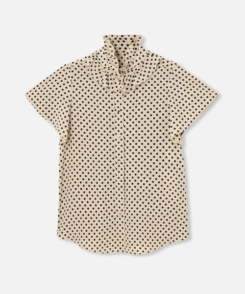 ◇【LOULOU WILLOUGHBY】デシンドットフレアスリーブブラウス（シャツ