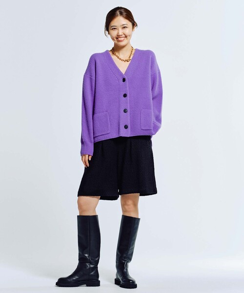 IENA（イエナ）の「AQUA畦ボックスシルエットカーディガン