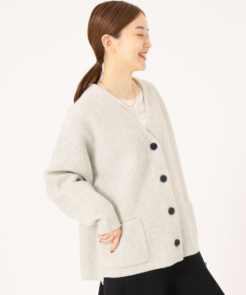 IENA（イエナ）の「AQUA畦ボックスシルエットカーディガン